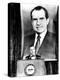 A Huge Portrait of President Nixon Dominates the Scene-null-Stretched Canvas