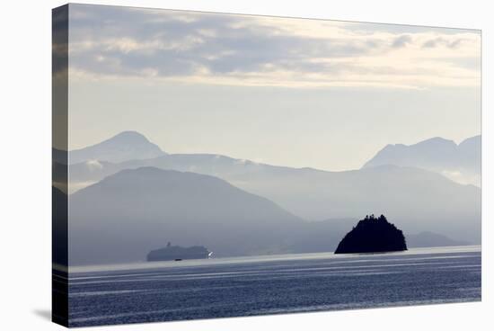 A Hurtigruten Cruise Boat in the Fjords of Norway, Scandinavia, Europe-Olivier Goujon-Premier Image Canvas