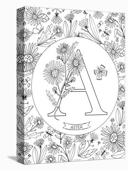 A is for Aster-Heather Rosas-Stretched Canvas