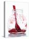 A Jar with Remains of Raspberry Jelly and Spoon-Marc O^ Finley-Premier Image Canvas