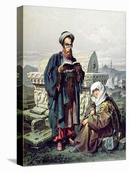 A Jewish Couple at a Cemetery in Constantinople, 1857-null-Premier Image Canvas