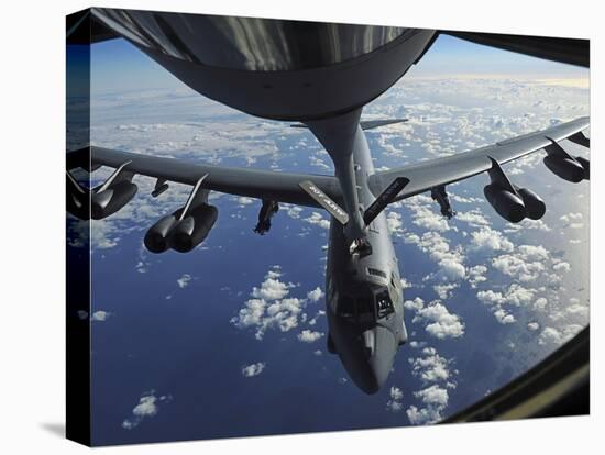 A KC-135 Stratotanker Aircraft Refuels a B-52 Stratofortress Aircraft Over the Pacific Ocean-Stocktrek Images-Premier Image Canvas