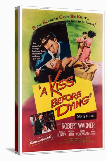 A Kiss before Dying, Top from Left: Virginia Leith, Robert Wagner; Bottom Left: Robert Wagner, 1956-null-Stretched Canvas