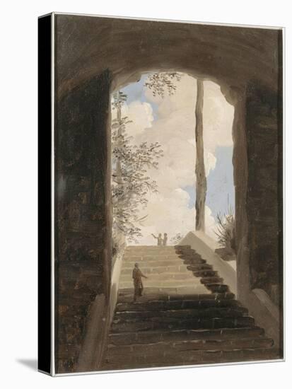 A la villa Farnèse : l'escalier-Pierre Henri de Valenciennes-Premier Image Canvas