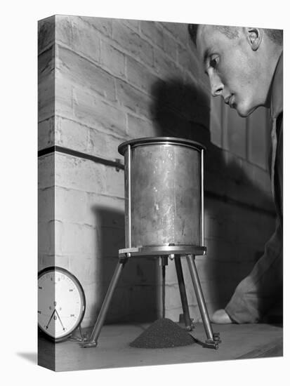 A Lab Technician Undertaking a Coal Flow Test, Mapperley Colliery, Derbyshire, 1962-Michael Walters-Premier Image Canvas