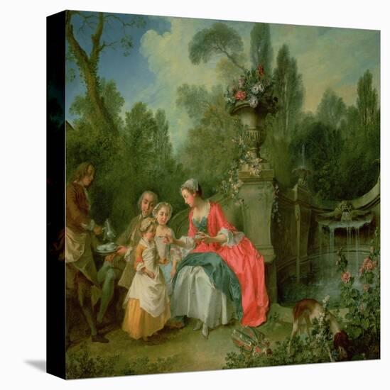 A Lady and a Gentleman in the Garden with Two Children c. 1742-Nicolas Lancret-Premier Image Canvas