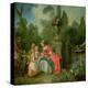 A Lady and a Gentleman in the Garden with Two Children c. 1742-Nicolas Lancret-Premier Image Canvas