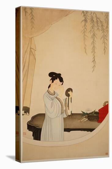 A Lady Gazing in the Mirror-Wu Changshuo-Premier Image Canvas