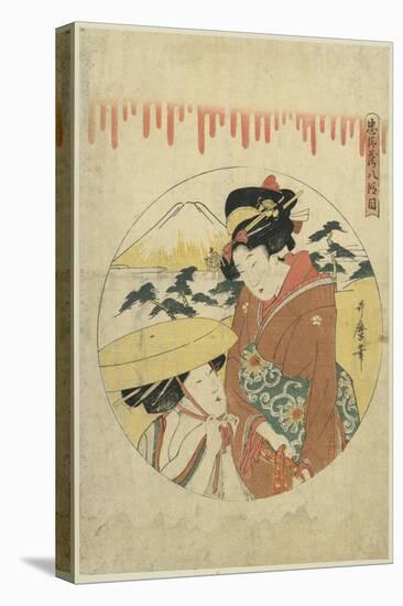 A Lady's Discussion-Kitagawa Utamaro-Stretched Canvas