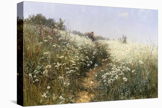 A Lady with a Parasol in a Meadow with Cow Parsley, 1881-Ivan Ivanovitch Shishkin-Premier Image Canvas