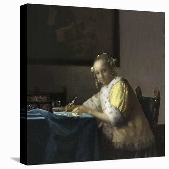 A Lady Writing, C. 1665-Johannes Vermeer-Stretched Canvas