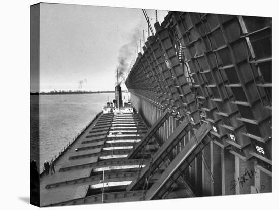 A Lake Freighter Loading Up Ore-Carl Mydans-Premier Image Canvas