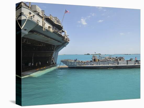 A Landing Craft Utility Approaches the Well Deck of USS Essex-Stocktrek Images-Premier Image Canvas