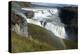 A Landscape View of Gullfoss Waterfall with a Faint Rainbow with People in the Background-Natalie Tepper-Premier Image Canvas