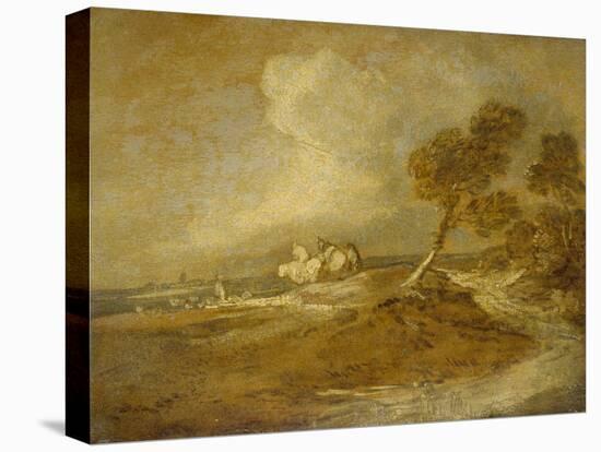 A Landscape with Horsemen-Thomas Gainsborough-Premier Image Canvas