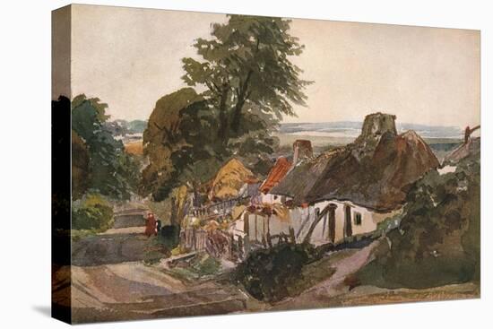 'A Lane With Cottages', c1820-Peter De Wint-Premier Image Canvas