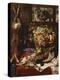 A Larder Still Life with Fruit, Game and a Cat by a Window-Frans Snyders Or Snijders-Premier Image Canvas