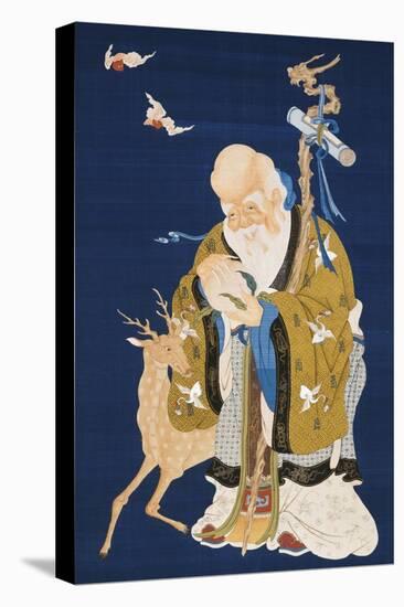 A Large Kesi Hanging Scroll Depicting Shoulao Holding a Peach-null-Premier Image Canvas