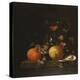 A Lemon, an Orange, Grapes, an Oyster, and a Glass of Wine on a Ledge-Canaletto-Premier Image Canvas