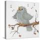 A Little Blue Bird Chirping on a Branch-Beverly Johnston-Premier Image Canvas