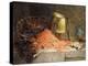 A Lobster, Shrimps and a Crab by an Urn on a Stone Ledge-Magne Desire-Alfred-Premier Image Canvas