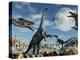 A Lone Camarasaurus Dinosaur Is Confronted by a Pack of Velociraptors-Stocktrek Images-Premier Image Canvas