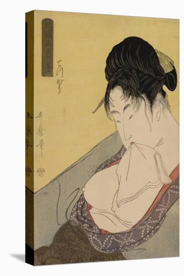 A Low Class Prostitute , from the series 'Five Shades of Ink in the Northern Quarter' , c.1794-95-Kitagawa Utamaro-Premier Image Canvas