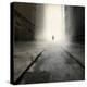A Low Level View of a Boy Running Along the Street-Luis Beltran-Premier Image Canvas