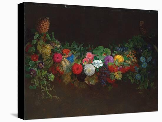 A Magnificent Garland of Fruit and Flowers, 1840-Johan Laurents Jensen-Premier Image Canvas