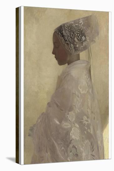 A Maiden in Contemplation, Gaston La Tour, 1893-Vintage Lavoie-Premier Image Canvas