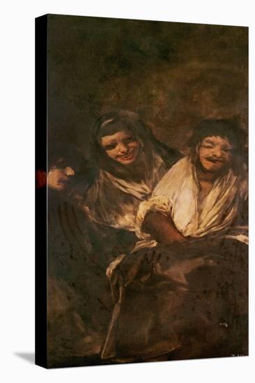 A Man and Two Women Laughing-Francisco de Goya-Premier Image Canvas