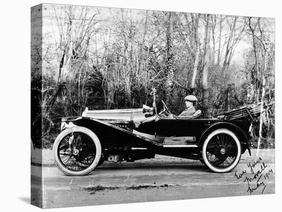 A Man at the Wheel of a Hispano-Suiza Alfonso XIII, 1914-null-Premier Image Canvas