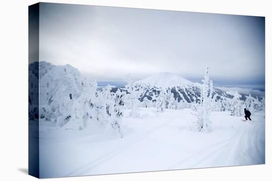 A Man Backcountry Skiing on Mt. Tumalo, Oregon Cascades-Bennett Barthelemy-Premier Image Canvas