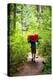 A Man Carries A Canoe Along The Portage Trail To The Priest Lake Thoroughfare-Ben Herndon-Premier Image Canvas