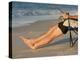 A Man Fishes from His Deck Chair in Platypus Bay on Fraser Island's West Coast, Australia-Andrew Watson-Premier Image Canvas