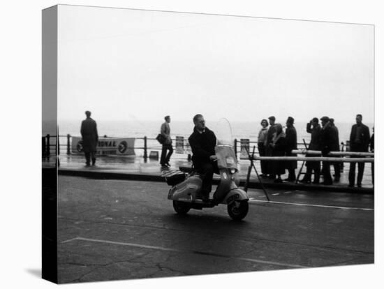 A Man on a Lambretta Scooter, Taking Part in the Daily Express Rally, 1953-null-Premier Image Canvas