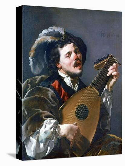 A Man Playing a Lute, 1624-Hendrick Ter Brugghen-Premier Image Canvas