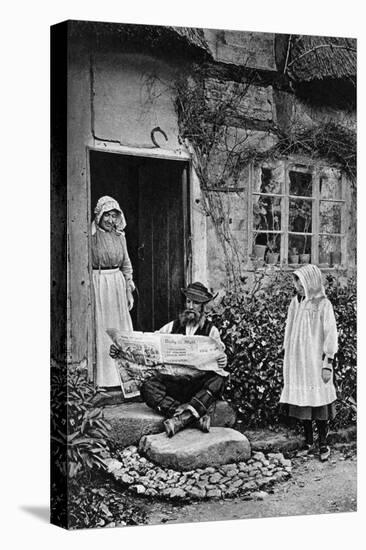 A Man Reading the Daily Mail, Shropshire, C1922-AW Cutler-Premier Image Canvas