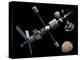 A Manned Mars Cycler Space Station Approaches the Planet Mars-Stocktrek Images-Premier Image Canvas