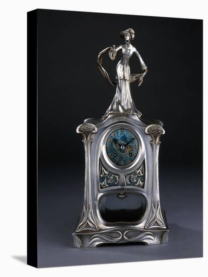 A Mantel Clock Surmounted by a Figure of an Elegant Lady-Georges de Feure-Premier Image Canvas