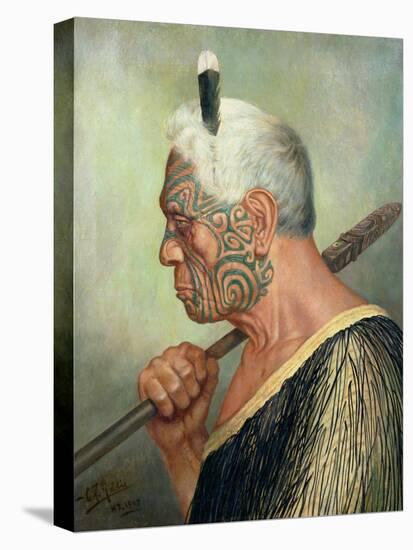 A Maori Warrior-Charles Frederick Goldie-Premier Image Canvas