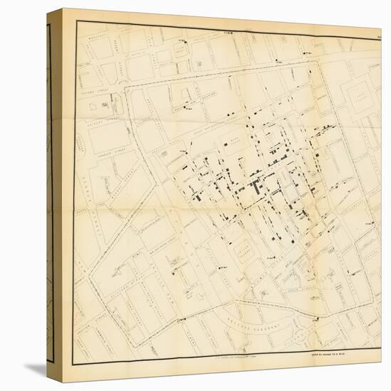 A Map from 'On the Mode of Communication of Cholera', 1855-John Snow-Premier Image Canvas