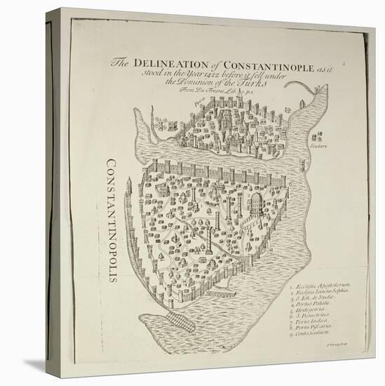 A Map of Constantinople in 1422-Cristoforo Buondelmonti-Premier Image Canvas