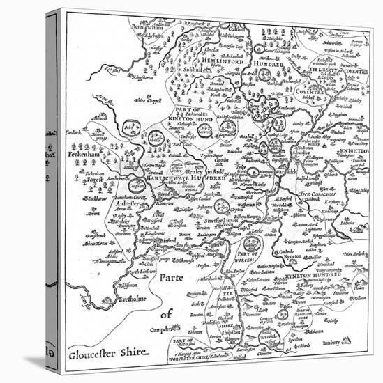 A Map of Stratford-Upon-Avon and its Surrounding Areas, 1610-Edward Hull-Premier Image Canvas