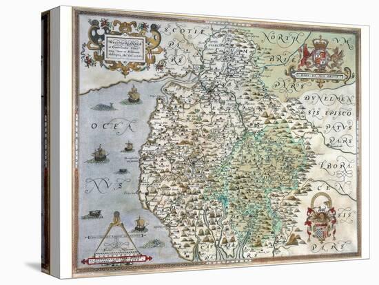A Map of Westmorland and Cumberland, 1576-Christopher Saxton-Premier Image Canvas
