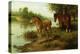 A Mare and Her Foal-Basil Bradley-Premier Image Canvas