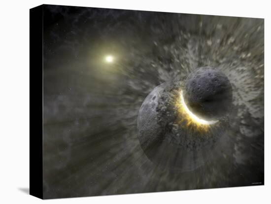 A Massive Collision of Objects Smashed Together to Create the Dust Ring Around the Nearby Star Vega-Stocktrek Images-Premier Image Canvas