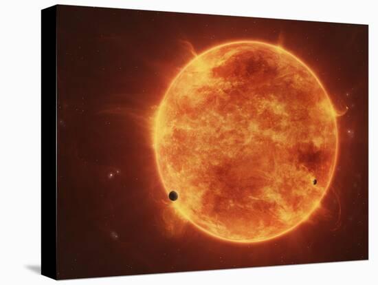 A Massive Red Dwarf Consuming Planets Within it's Range-Stocktrek Images-Premier Image Canvas