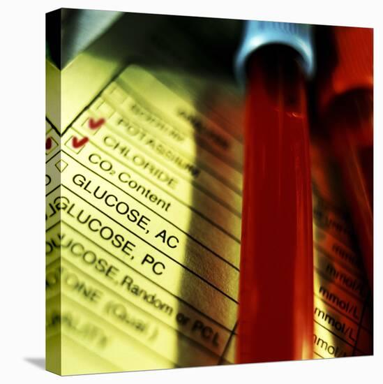 A Medical Test Checklist with Test Vials-null-Premier Image Canvas