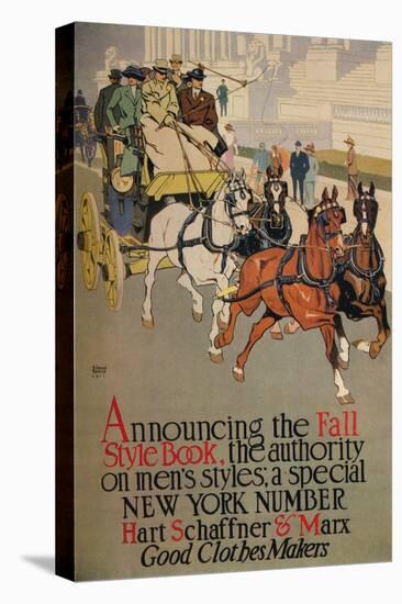 A Mens fashion magazine cover for 'The Fall Style Book', 1911-Edward Penfield-Premier Image Canvas